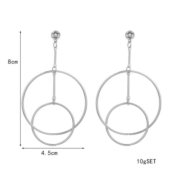 NEW!💙💎MODERN MINIMALIST CIRCLE HOOPS!💎💙GOLDEN! - Picture 5 of 8